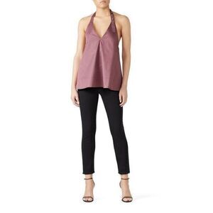 TIBI EUC Dusty Plum Purple Poplin Halter Top US 8